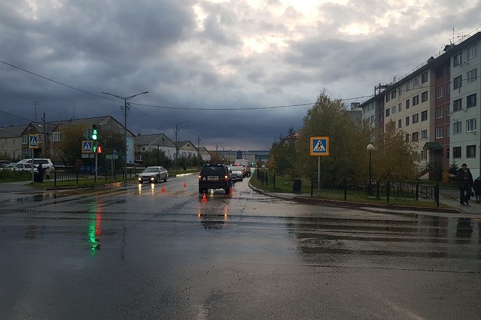 В Салехарде иномарка сбила пешехода на «зебре» Фото: Госавтоинспекция Ямала
