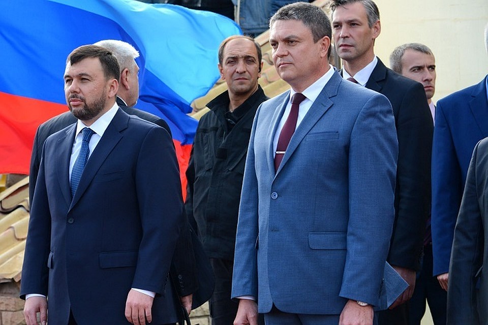 Денис Пушилин и Леонид Пасечник сделали совместное заявление. Фото: Донецкое агентство новостей