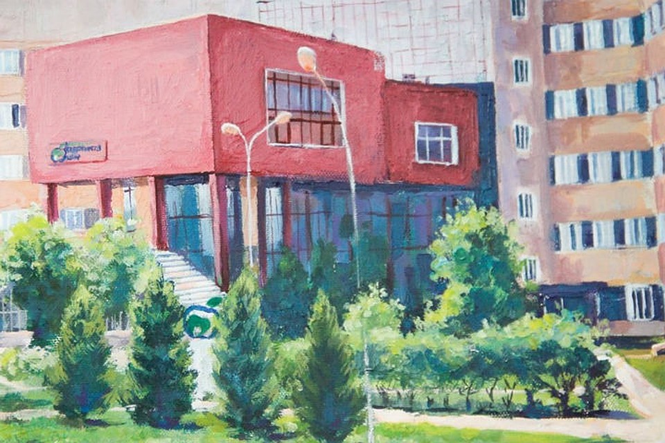Картина «Перинатальный центр» Фото: Пресс-служба Красноярского краевого клинического центра охраны материнства и детства