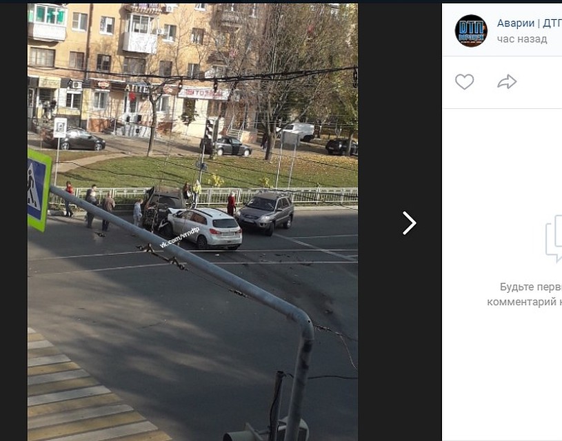 скрин страницы "Аварии/ДТП/Воронежа" соцсети "Вконтакте"