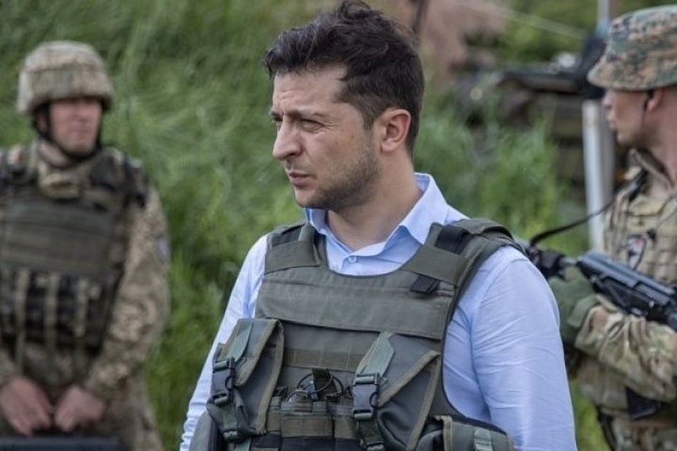 26 октября Владимир Зеленский приехал в район разведения сил у поселка Золотое. Фото: Пресс-служба президента Украины