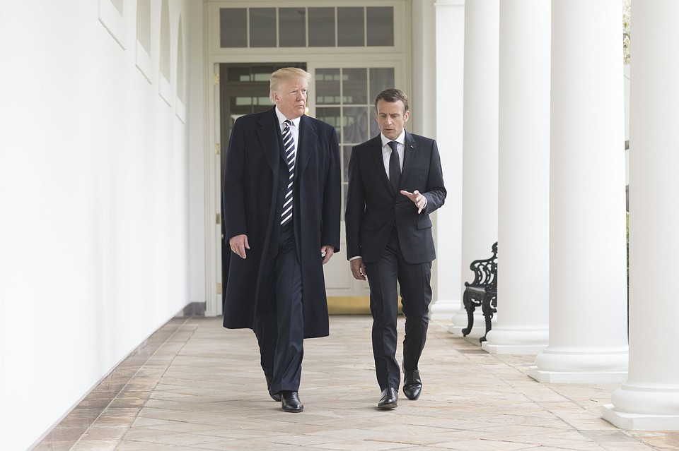 Дональд Трамп и Эммануэль Макрон