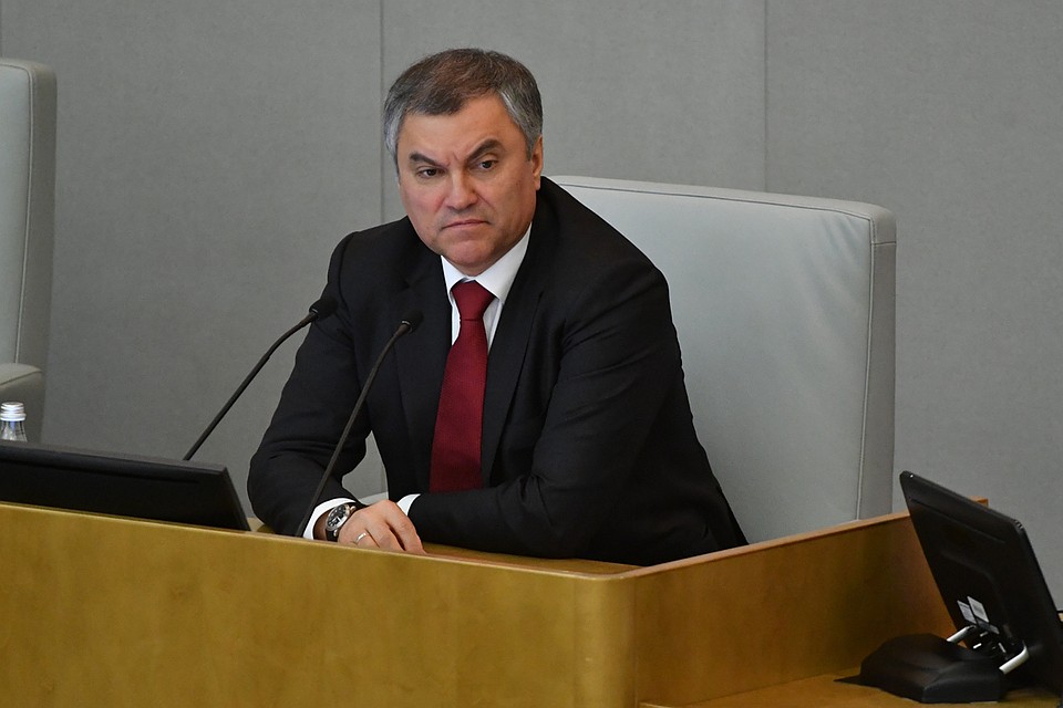 Спикер Госдумы Вячеслав Володин.