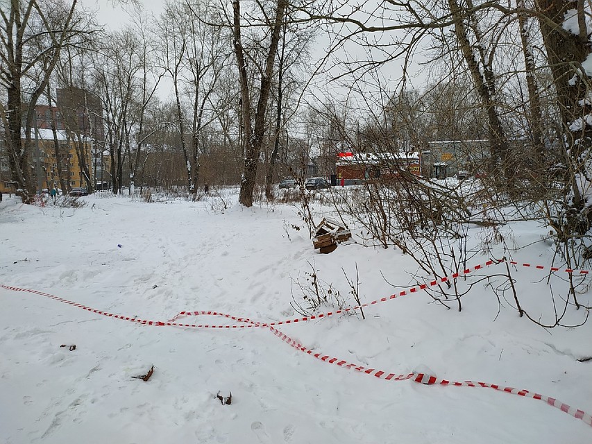 Фото с места, где убили женщину