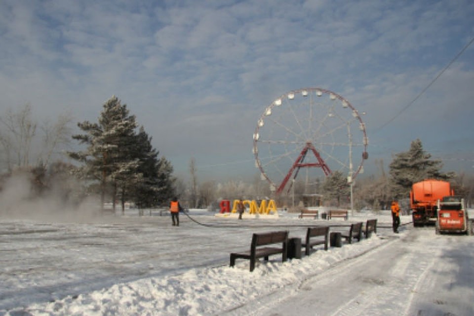 Каток на острове Конный в Иркутске, откроют 22 декабря. Фото: администрация Иркутск.