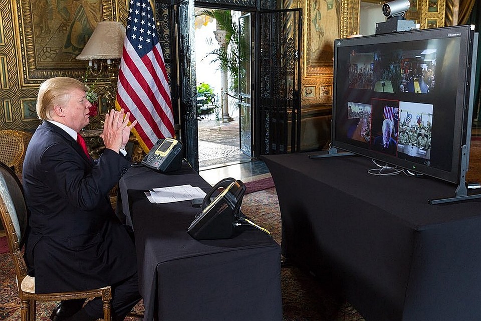 Президент США Дональд Трамп в своей флоридской резиденции «Мар-а-Лаго»