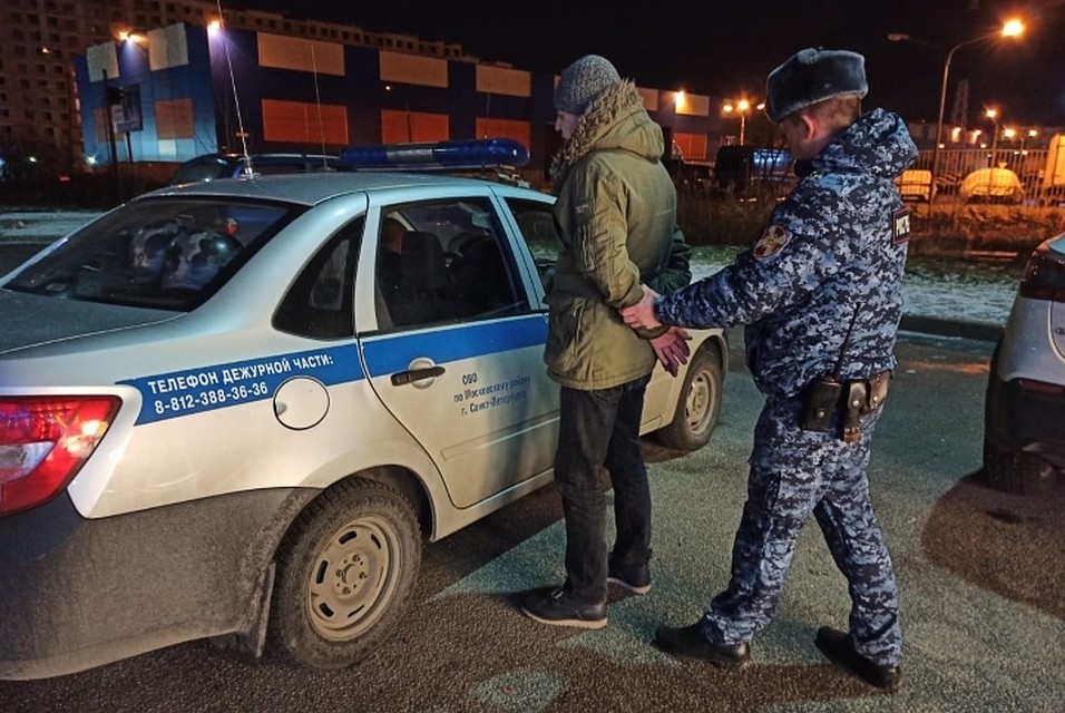 Сотрудники Росгвардии задержали пьяную парочку, которая прятала в каршеринге пистолет. Фото: пресс-служба ФГКУ «УВО ВНГ РФ по СПб и ЛО»