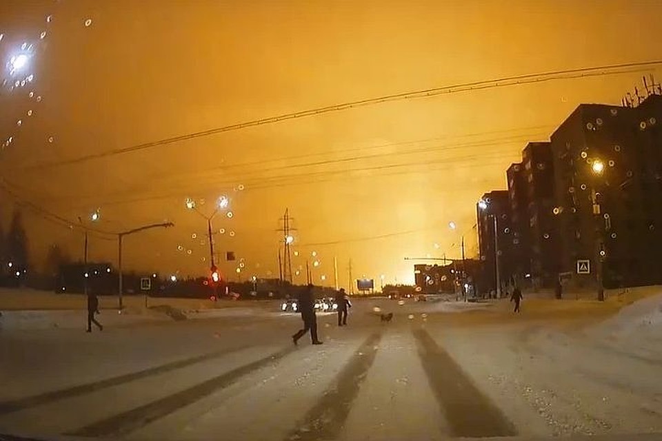 Момент взрыва. Скриншот из видео Данилы Свистунова