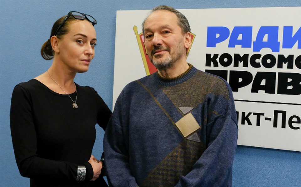 Ольга Маркина и Лев Щеглов в студии радио «Комсомольская Правда в Петербурге» 92.0 FM