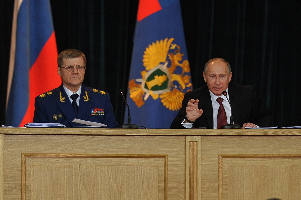 Юрий Чайка и Владимир Путин