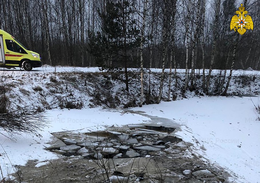 Иномарка утонула в придорожной канаве, водитель погиб Фото: ГУ МЧС России по Тверской области