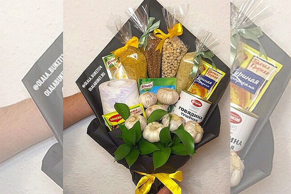 Букет "Антивирус". Работа руководителя сети студий food-флористики "Ол-ля-ля!" Ольги Кирсановой. Фото: @olala_buket174