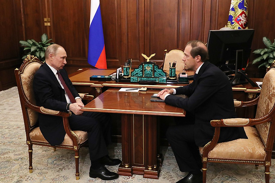 Денис Мантуров доложил президенту, как российские предприятия чувствуют себя в условиях коронавирусного шока. Фото: Михаил Климентьев/ТАСС