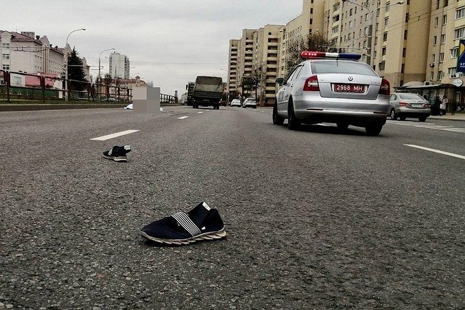 Молодой человек погиб, перебегая дорогу в неустановленном месте. Фото: ГАИ Минск.