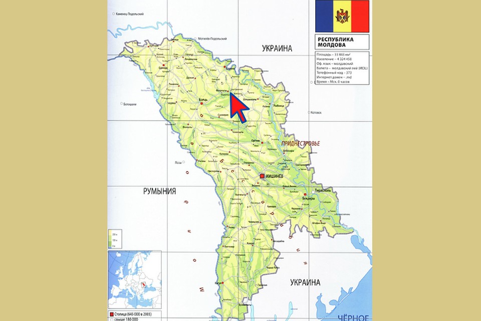 Карта Молдовы.