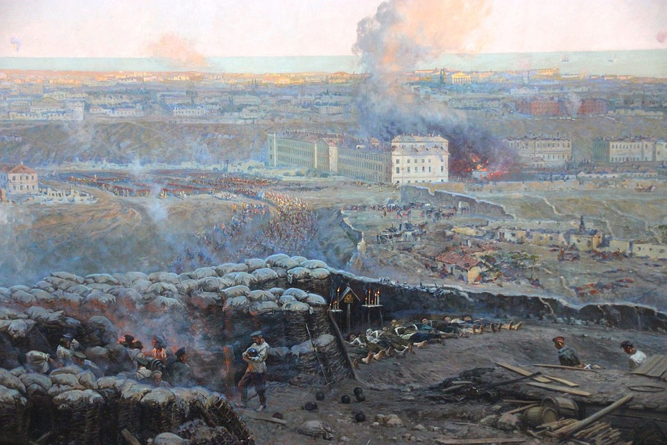 Раннее утро 18(6) июня 1855 года, день первого штурма Севастополя англо-французскими войсками