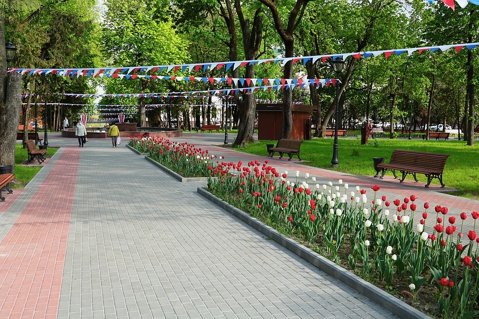 На смену тюльпанам сотрудники дорожного управления города высадят бегонию, гацанию, портулаки, бархатцы, герань, цинерарию, ампельные вербену и петунию.