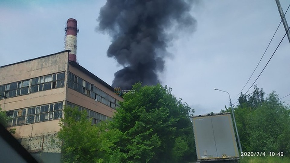 Пожар произошел в районе аэродрома Чкаловский в Московской области