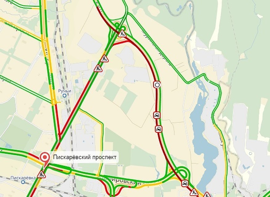 Сложность затора оценивается в 8 баллов. Фото: "Яндекс. Пробки"