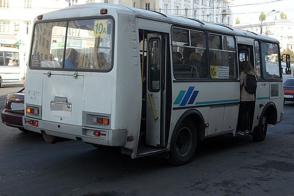 На дороге столкнулись автобус и маршрутка