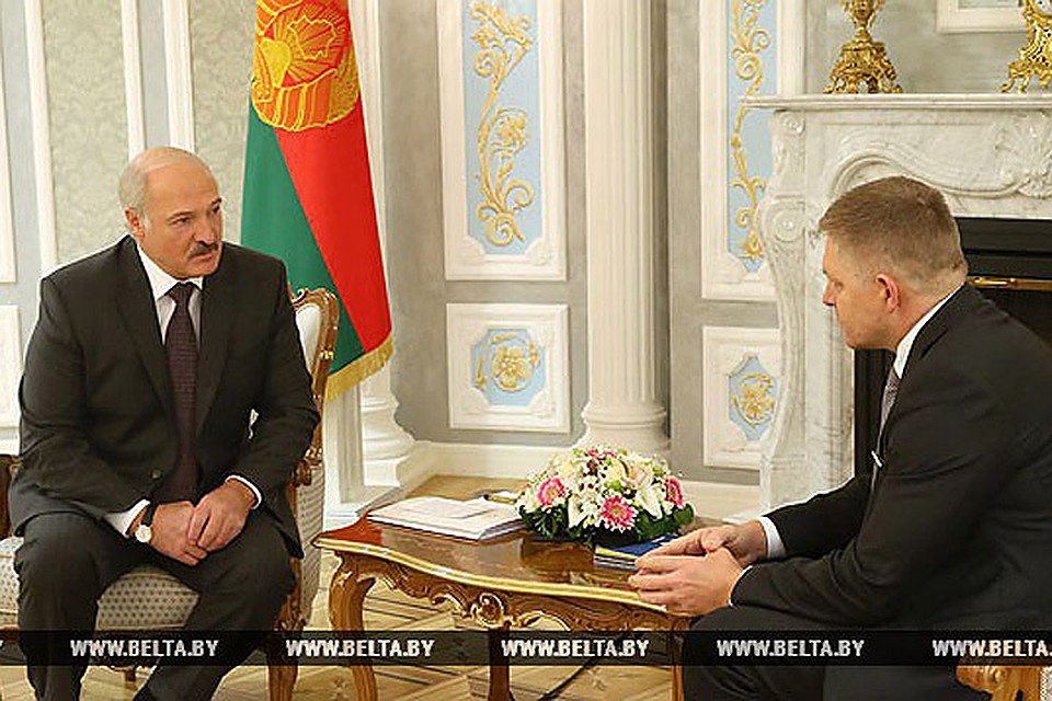 Лукашенко благодарен Словакии за нормализацию отношений Беларуси и ЕС. Фото: БелТА.