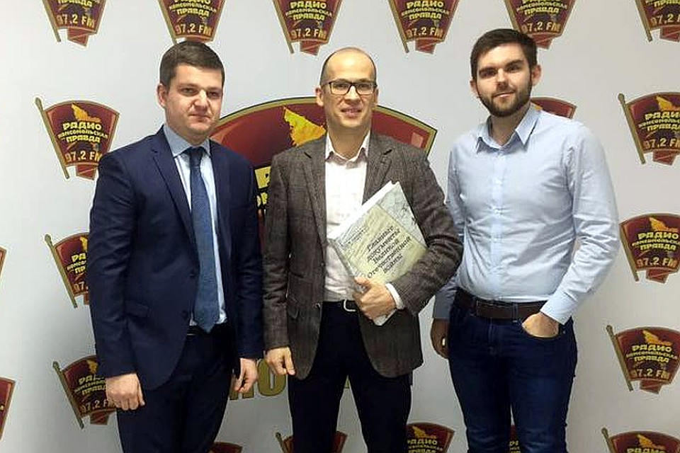 Слева направо: Роман Карманов, Александр Бречалов, Роман Голованов.