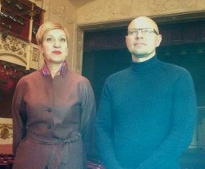 Председатель комитета по делам культуры Тверской области Елены Шевченко и начальник отдела проекта поддержки культуры Фонда инвестиционных строительных проектов Санкт-Петербурга Владимир Федоров Фото: Ирина ТАРАСОВА