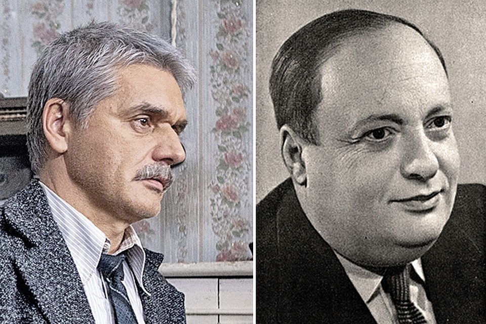 Константин Лавроненко в роли Льва Шеина (слева) и реальный Лев Шейнин Фото: канал «Россия», wikipedia.org