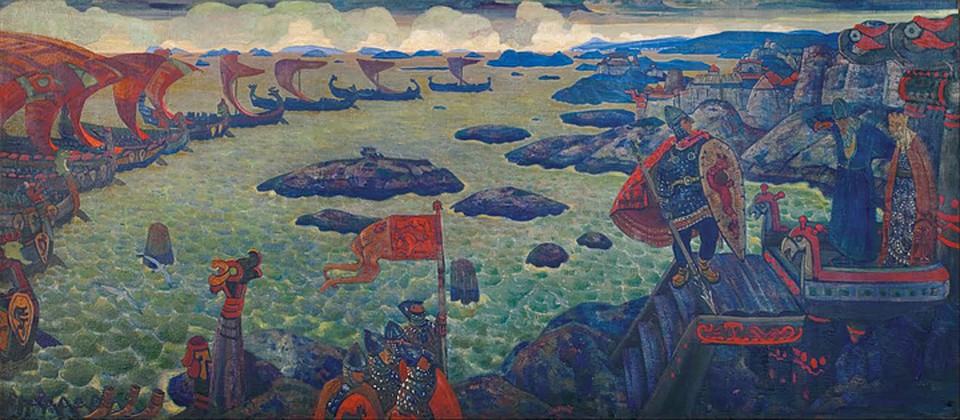 Картина "Выступление в поход (Варяжское море)", 1910, Н.К.Рерих Фото: wikimedia.org
