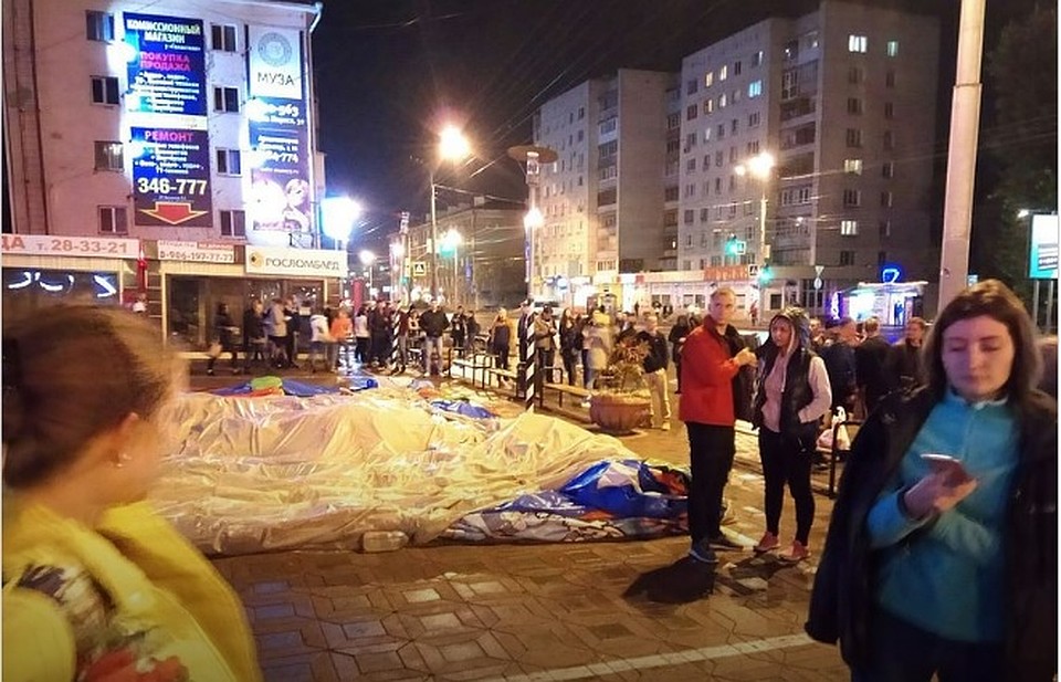 В Омске сообщения о минировании стали поступать в самый разгар подсчета голосов Фото: СОЦСЕТИ