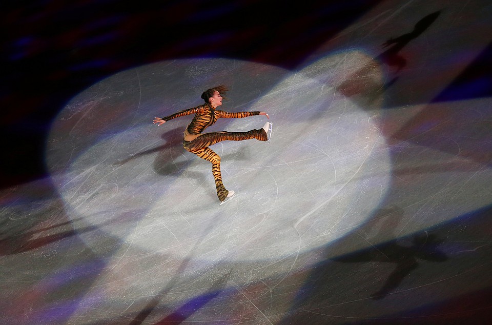 Алина Загитова во время показательных выступлений на чемпионате мира. Фото: REUTERS