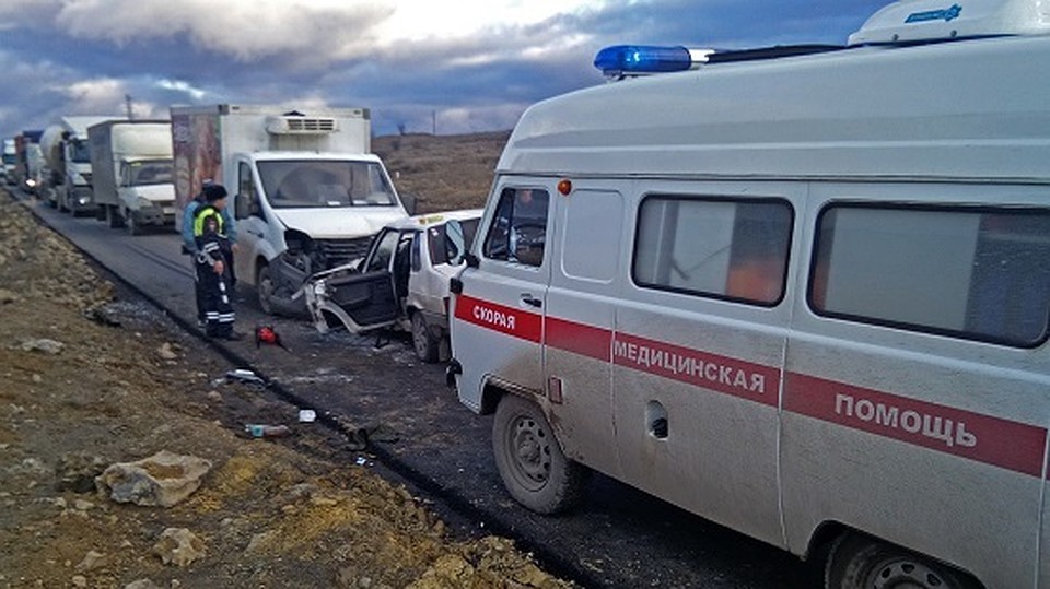 В ДТП двое пострадавших. Фото: пресс-служба МЧС РК