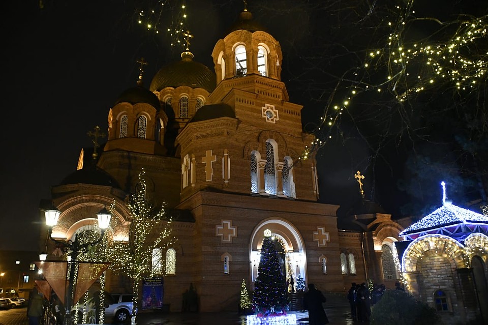 Рождественская служба в Краснодаре Фото: Кирилл ВЕРШИНИН