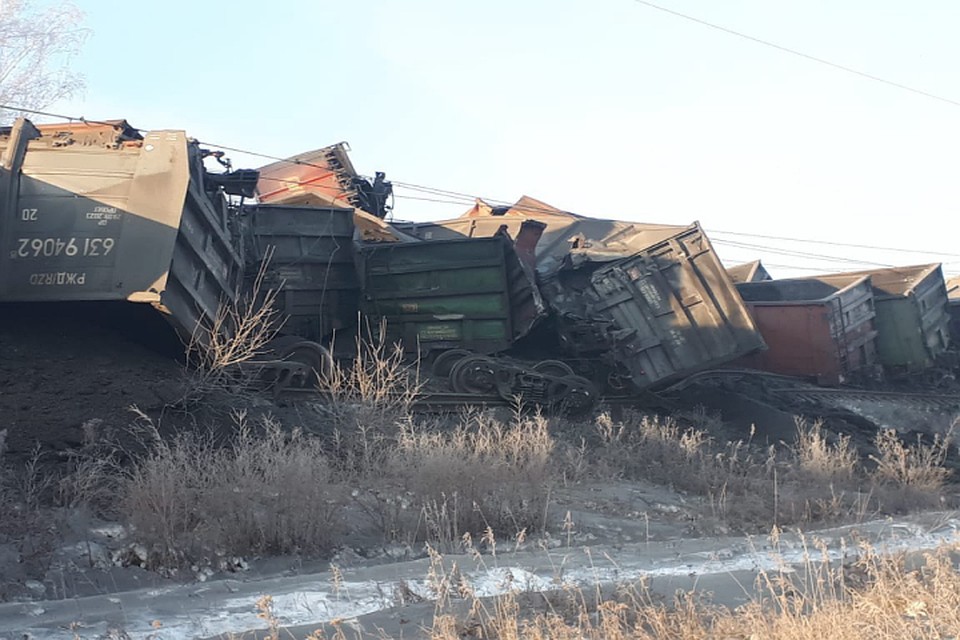 Авария на железнодорожных путях в Заларинском районе Иркутской области.