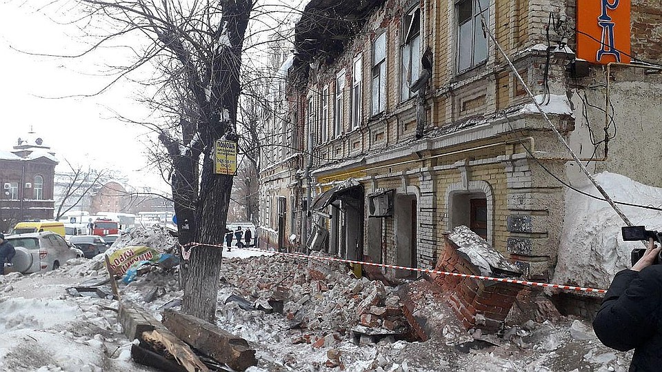 Обрушился дом генерала Деникина в Саратове Фото: Ольга Симонова