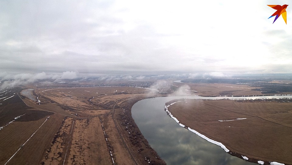 Ока и село Заокское. Фото: Евгений БАРАНЦЕВ