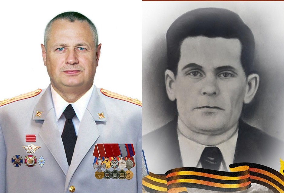 Александр Овсянников и дед Овсянников Дмитрий Матвеевич Фото: Росгвардия.