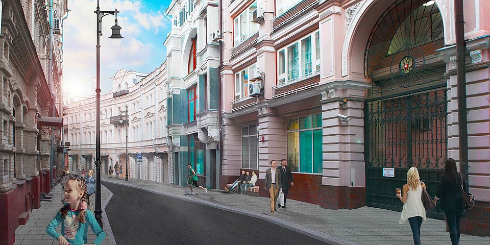 На улице Ильинке и в соседних с ней переулках реконструкция затронет площадь более пяти гектаров. Фото: mos.ru