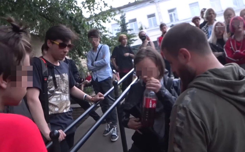 Во время рейда движения "Лев против". Фото: YouTube
