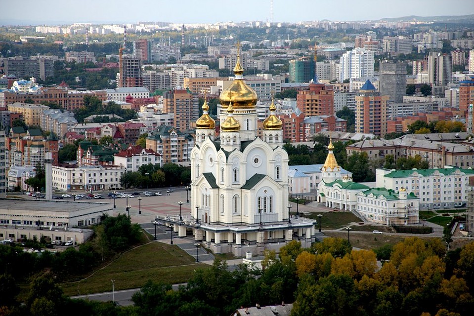 Краевой центр - Хабаровск. Вид на площадь Славы Фото: Правительство Хабаровского края