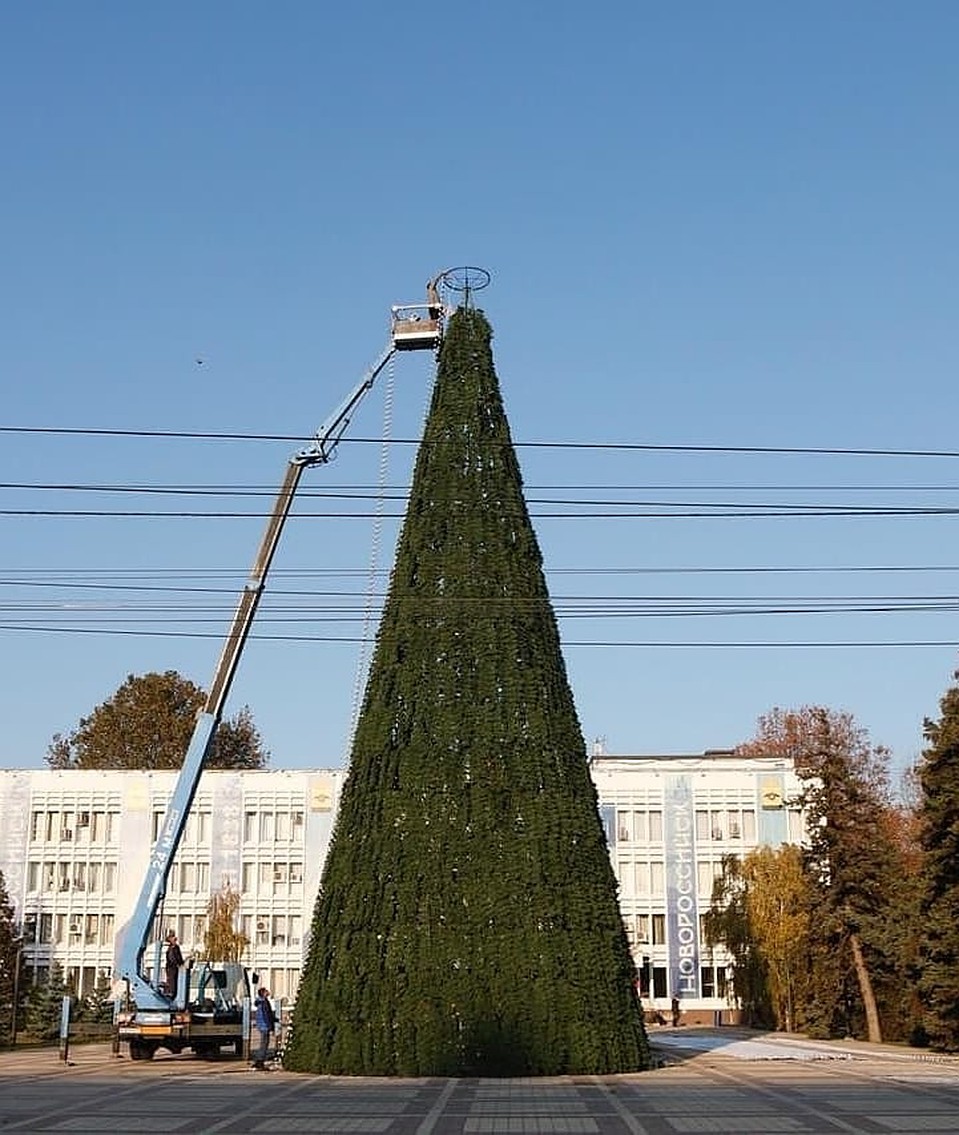 Новую 20-метровую елку город приобрел в прошлом году. Фото: instagram.com/dyachenko_nvrsk