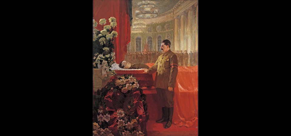 Сталин у гроба Кирова. Картина Рутковского. Фото: сайт Русского музея.