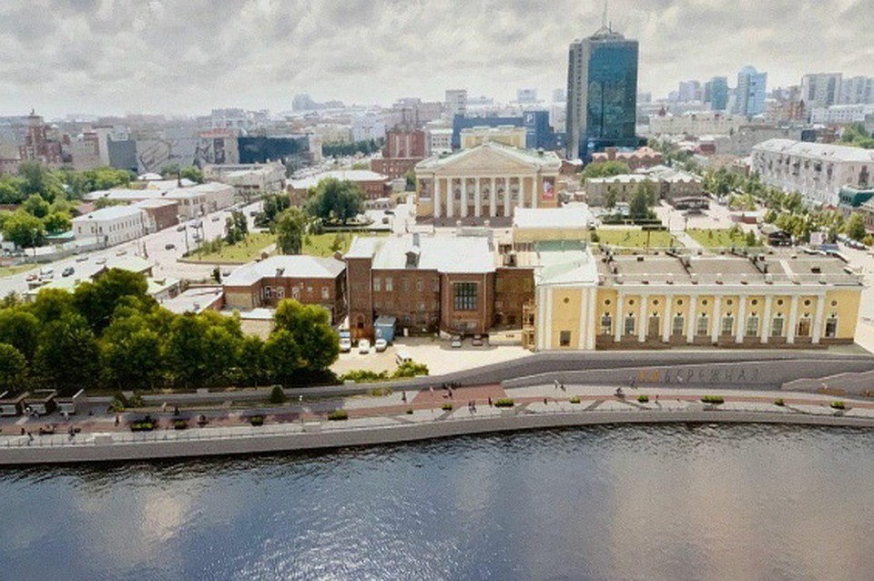 Наконец-то в Челябинске появиться нормальная набережная. Эскиз: «УралДорПроект»