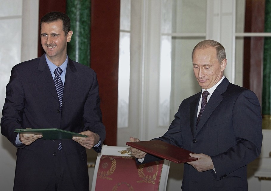 Владимир Путин и Башар Асад в Кремле, 2005 год.