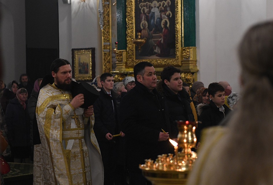 Губернатор Игорь Руденя встретил праздник Крещения Господня в Нило-Столобенской пустыни Фото: ПТО