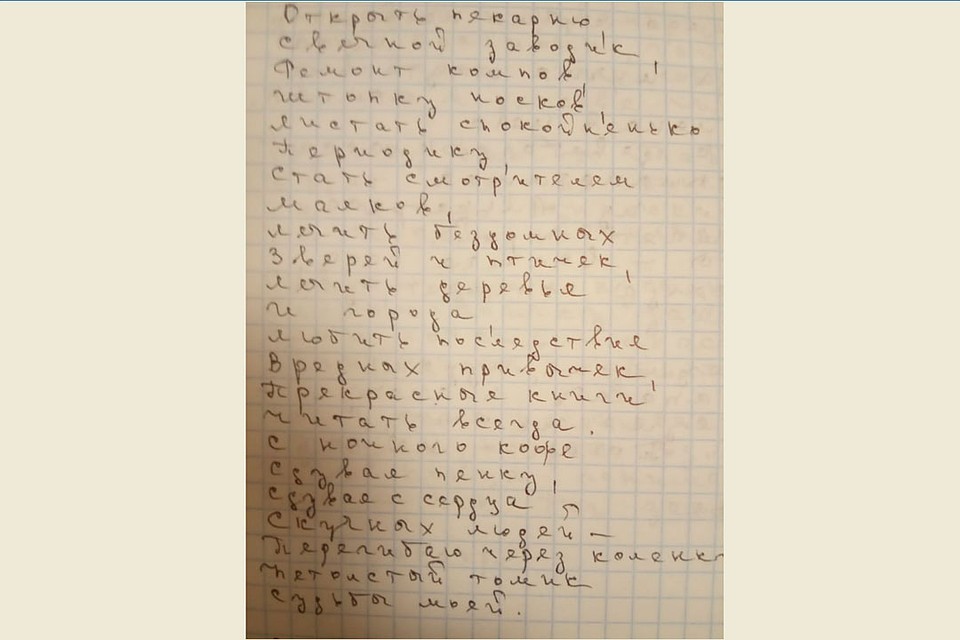 Образец почерка Натальи Николенковой Фото: из личного архива героя(ев) публикации