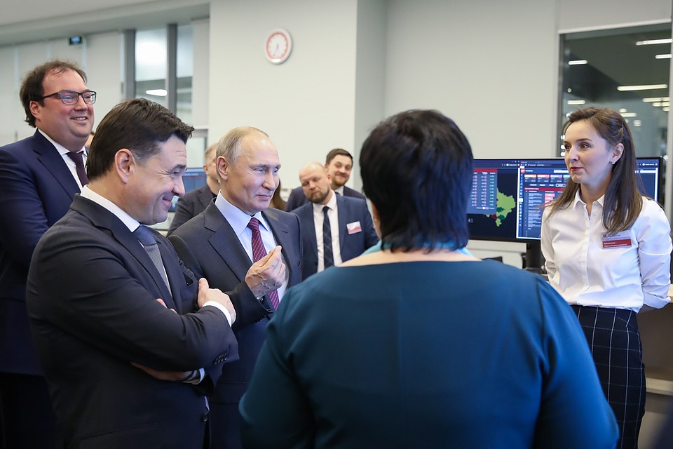 Президент России Владимир Путин вчера приехал в Красногорск, чтобы провести Совет по развитию местного самоуправления. Фото: Константин Семенец
