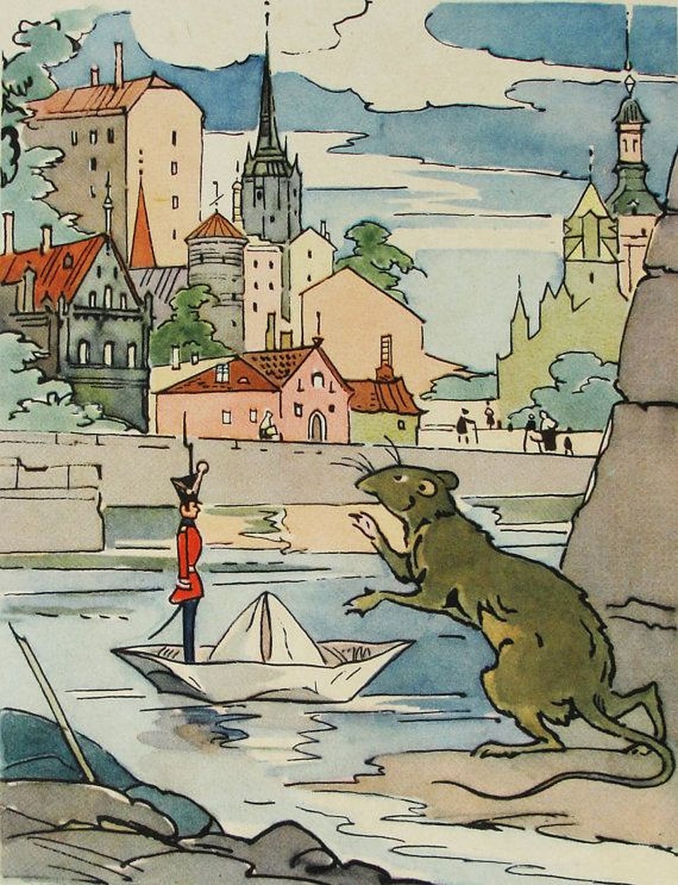 Иллюстрация художника Валерия Алфеевского, 1963 год.