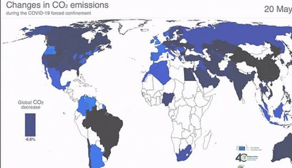 Снижение содержания углекислого газа в атмосфере Земли.