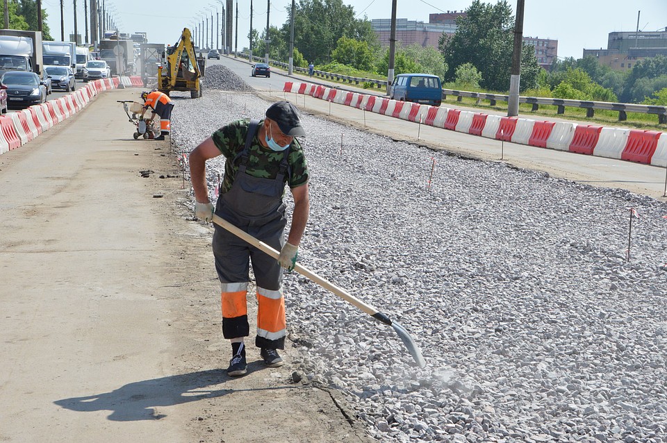 Ремонт въезда на Восточный мост. Фото: администрация Твери